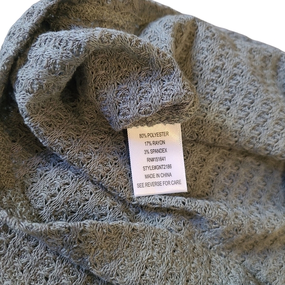 Women’s Charlotte Russe Cold Shoulder Waffle Weave L/S Knit Top Large Warm Grey - Picture 7 of 10